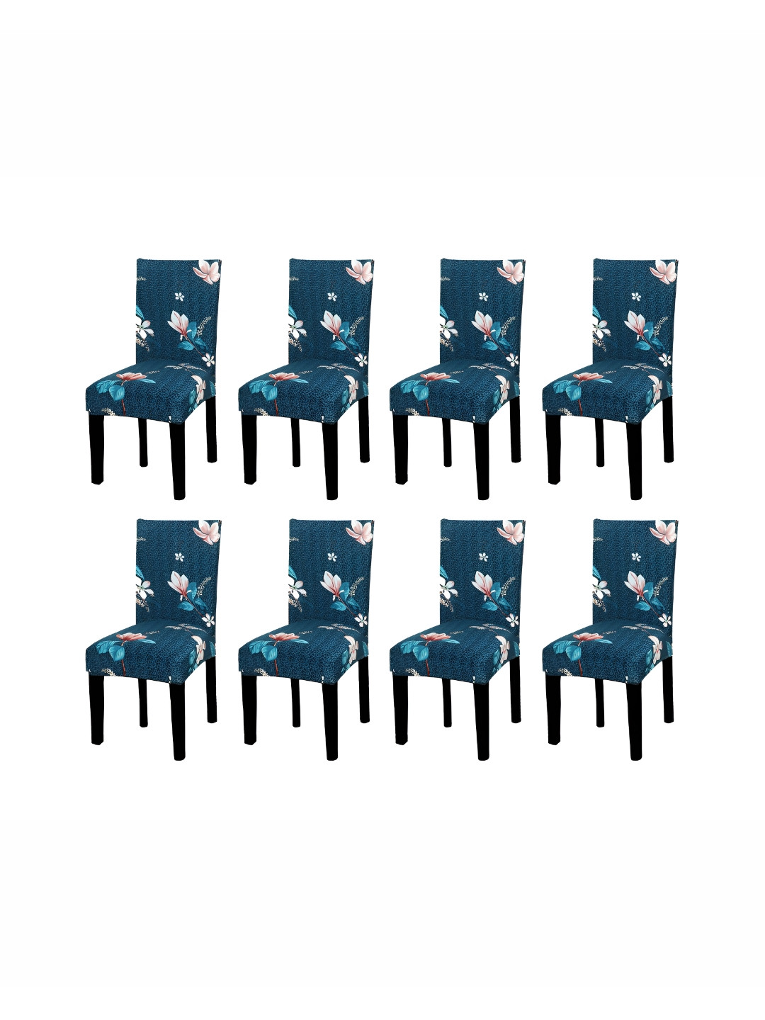 Eleganta 8-Piece Blue & Pink Printed Stretchable Chair Covers 
Eleganta 8-Piece Blue & Pink Printed Stretchable Chair Covers