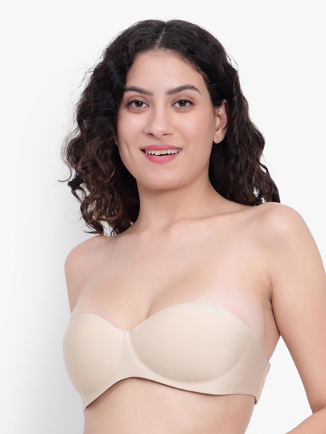 BRACHY Medium Coverage Underwired Heavily Padded Bandeau Bra with All Day Comfort, Nude
BRACHY Medium Coverage Underwired Heavily Padded Bandeau Bra with All Day Comfort, Nude