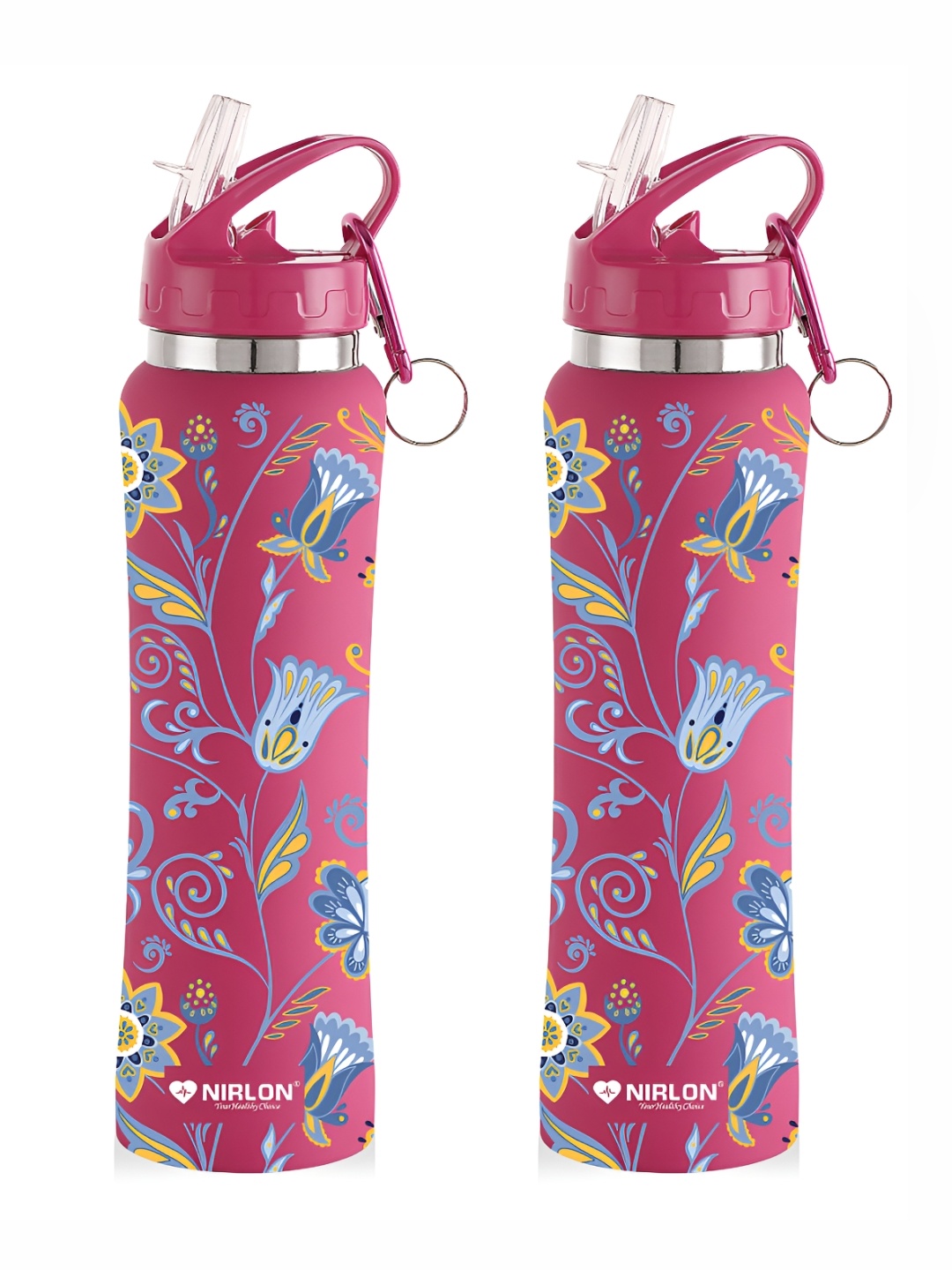NIRLON Pink 2 Pieces Printed Stainless Steel Single Wall Vacuum Sippers 750 ml Each
NIRLON Pink 2 Pieces Printed Stainless Steel Single Wall Vacuum Sippers 750 ml Each