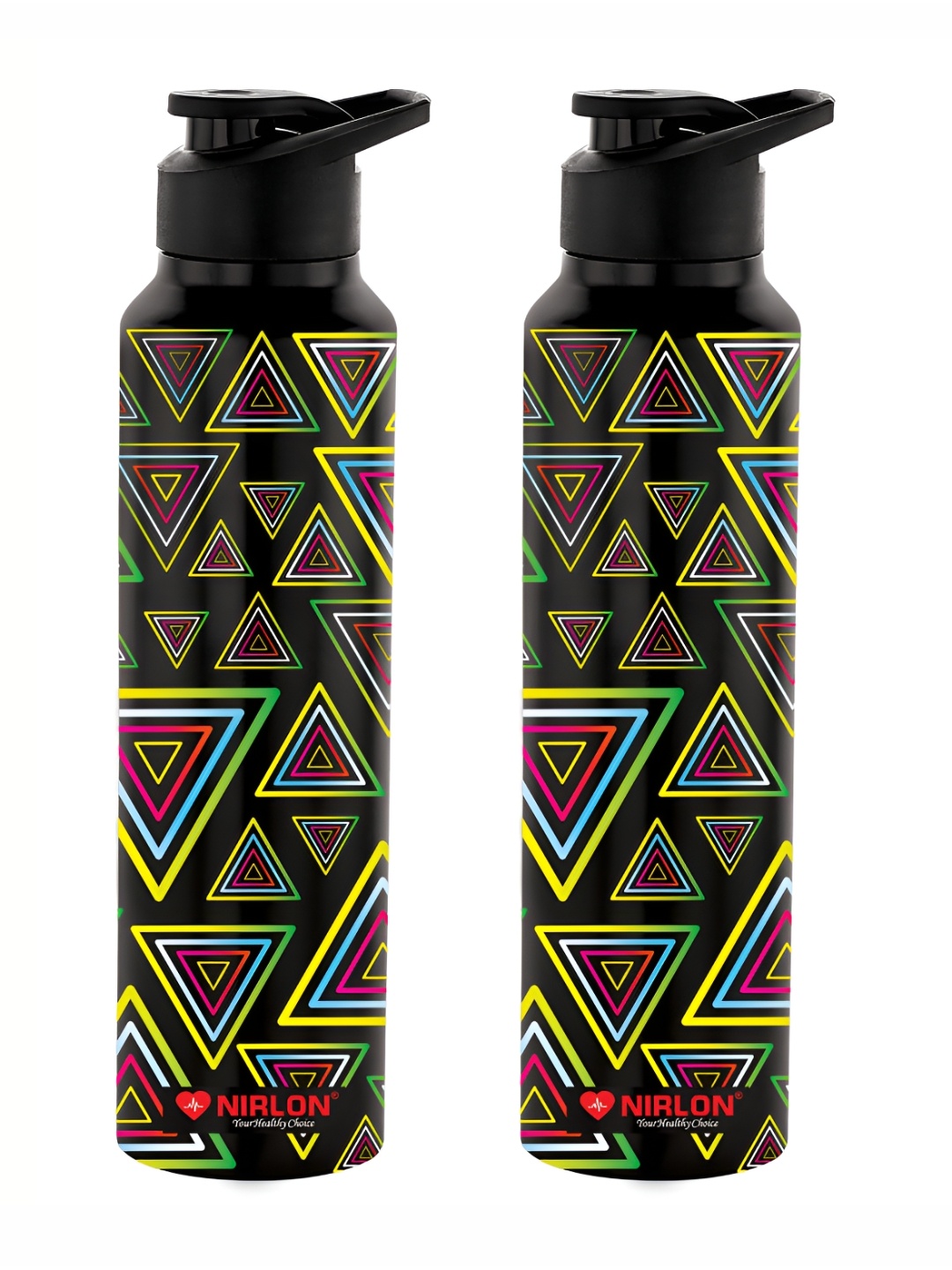 NIRLON Black 2 Pieces Geometric Printed Stainless Steel Single Wall Vacuum Sipper 1L Each
NIRLON Black 2 Pieces Geometric Printed Stainless Steel Single Wall Vacuum Sipper 1L Each