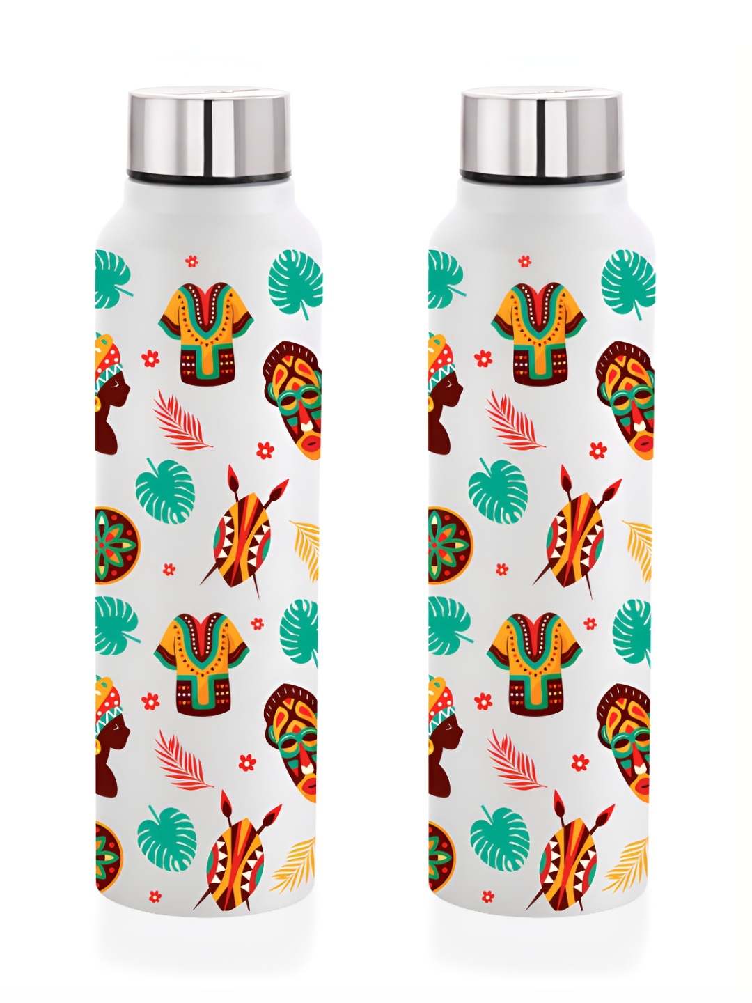 NIRLON White 2 Pieces Printed Stainless Steel Single Wall Vacuum Water Bottle 1L Each
NIRLON White 2 Pieces Printed Stainless Steel Single Wall Vacuum Water Bottle 1L Each
