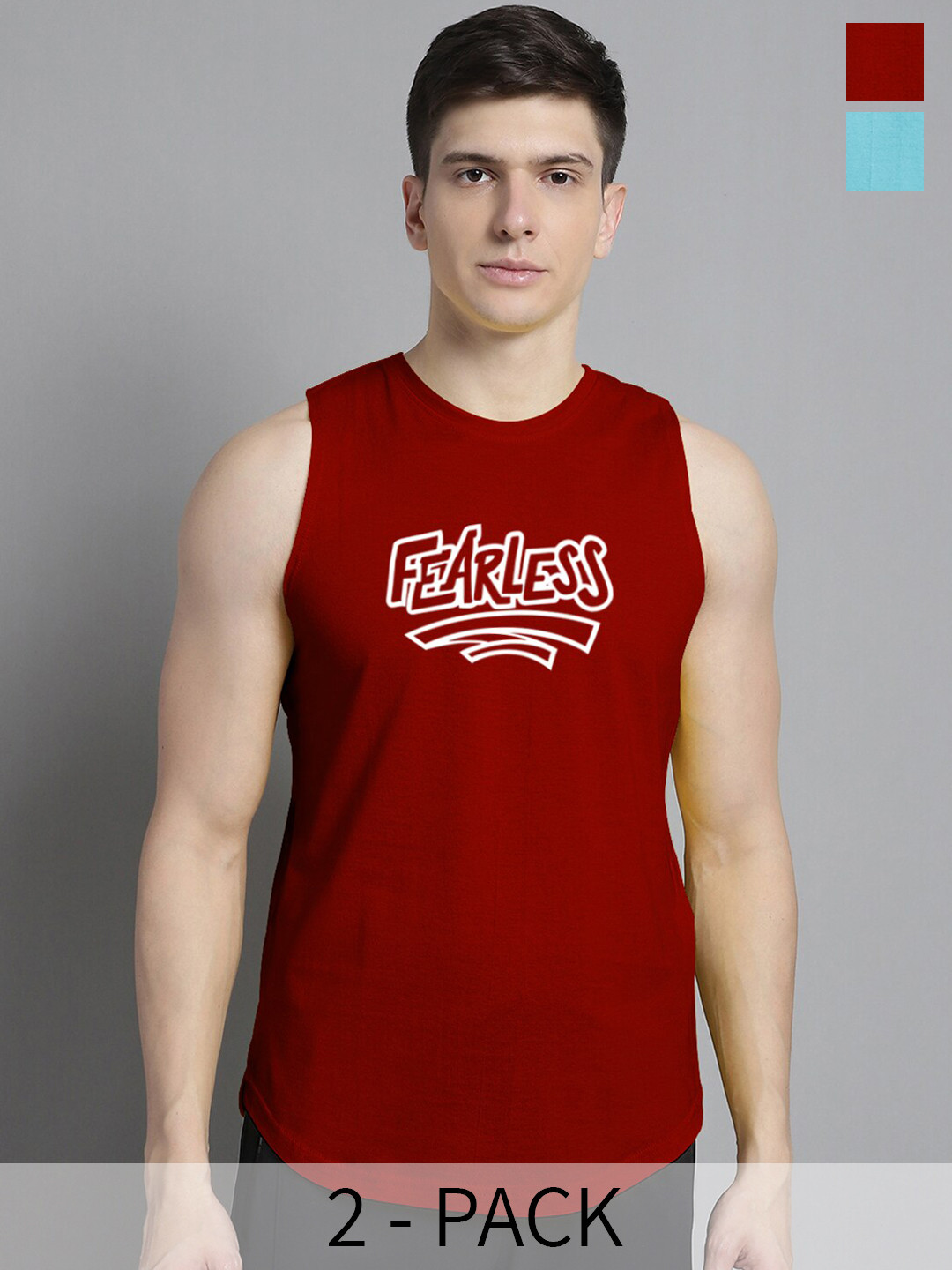 FBAR Pack Of 2 Typography Printed Skin Friendly Bio Wash Cotton Gym Vest, Maroon
FBAR Pack Of 2 Typography Printed Skin Friendly Bio Wash Cotton Gym Vest, Maroon