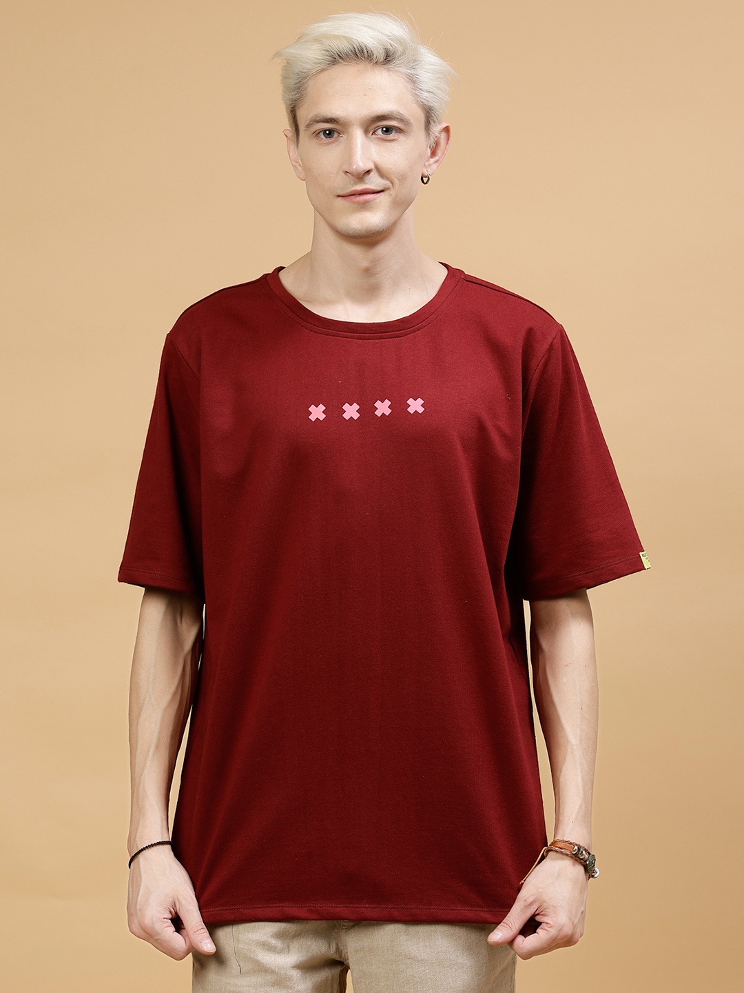 Rigo Typographic Printed Oversized Drop Shoulder Sleeves Pure Cotton Sports T-shirt, Maroon
Rigo Typographic Printed Oversized Drop Shoulder Sleeves Pure Cotton Sports T-shirt, Maroon