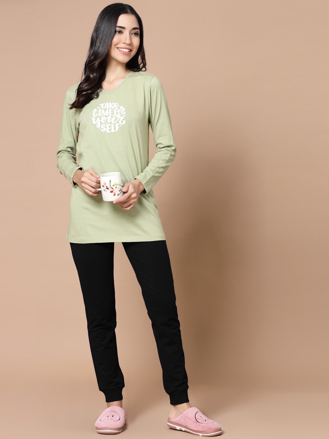 HOUSE OF KKARMA Typography Printed Round Neck Cotton Relaxed Fit Longline T-shirt, Green
HOUSE OF KKARMA Typography Printed Round Neck Cotton Relaxed Fit Longline T-shirt, Green