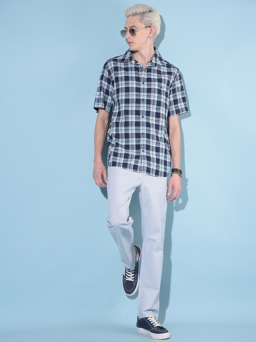 Crimsoune Club Resort Collar Tartan Checked Short Sleeves Cotton Casual Shirt, Green
Crimsoune Club Resort Collar Tartan Checked Short Sleeves Cotton Casual Shirt, Green