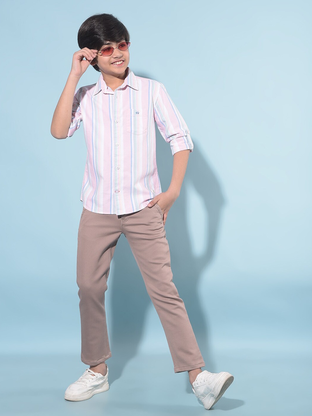 Crimsoune Club Boys Classic Striped Spread Collar Slim Fit Cotton Casual Shirt, Pink
Crimsoune Club Boys Classic Striped Spread Collar Slim Fit Cotton Casual Shirt, Pink
