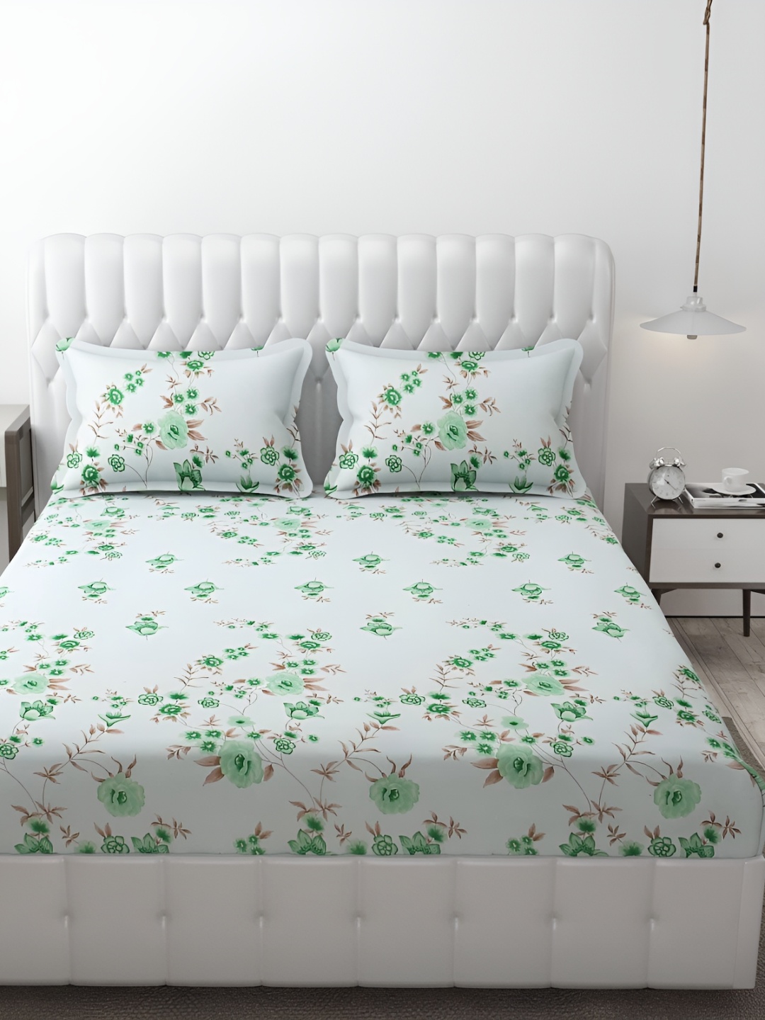 MallowWorld Green & Purple Floral Cotton 200 TC 2 Queen Bedsheet with 2 Pillow Covers
MallowWorld Green & Purple Floral Cotton 200 TC 2 Queen Bedsheet with 2 Pillow Covers