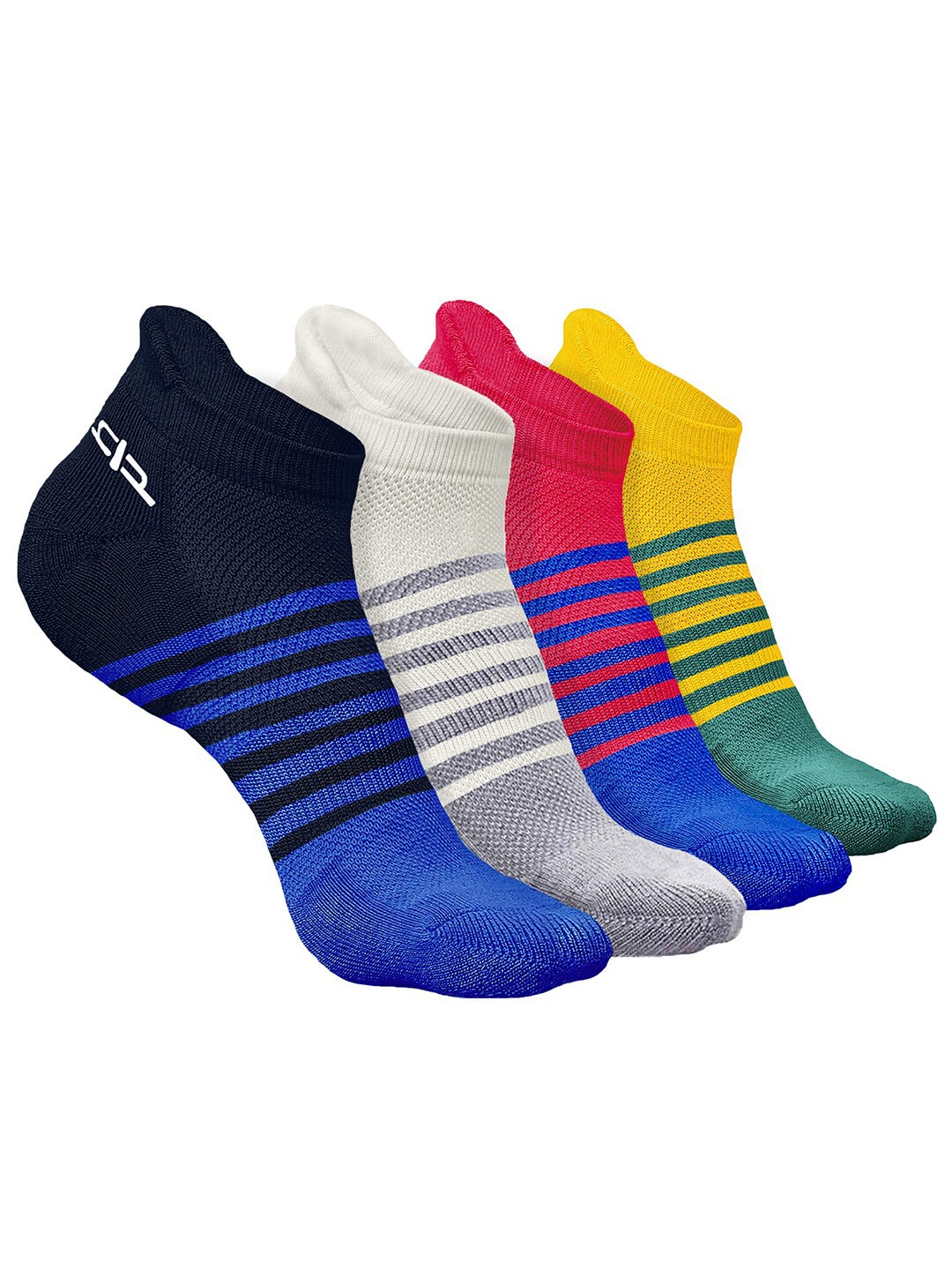 Heelium Men Pack of 4 Bamboo Super Soft & Odour-Free Breathable Striped Ankle-Length Socks, Black
Heelium Men Pack of 4 Bamboo Super Soft & Odour-Free Breathable Striped Ankle-Length Socks, Black