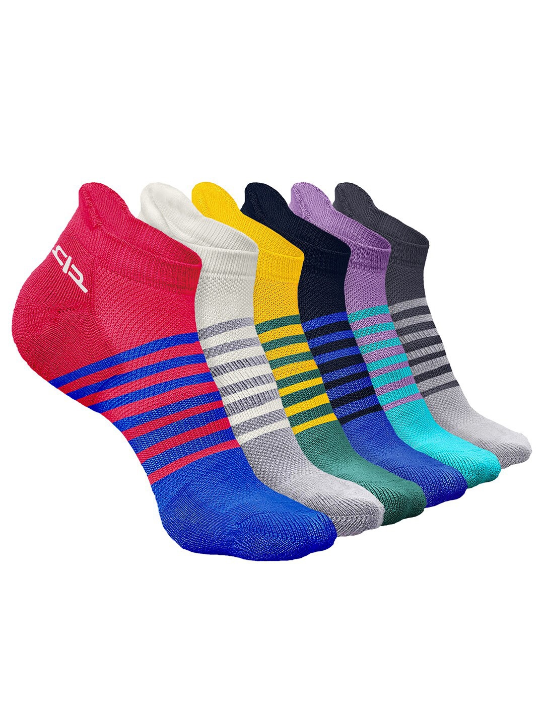 Heelium Men Pack of 6 Bamboo Super Soft & Odour-Free Breathable Striped Ankle-Length Socks, Red
Heelium Men Pack of 6 Bamboo Super Soft & Odour-Free Breathable Striped Ankle-Length Socks, Red