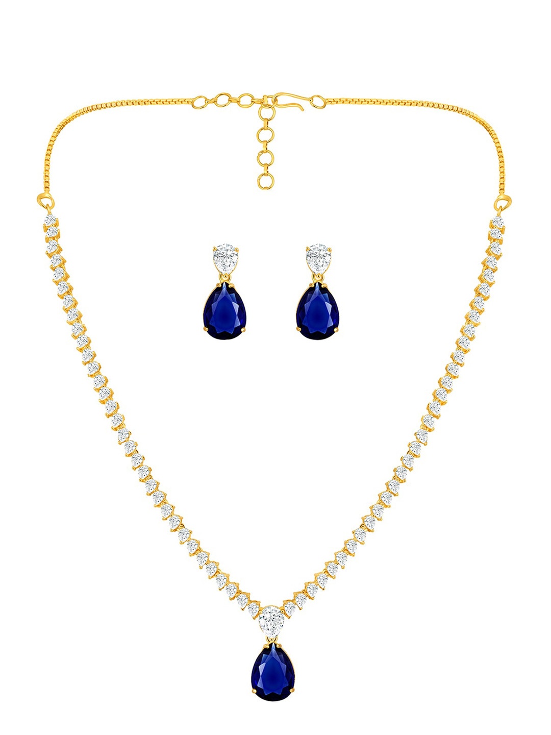 

Peora Gold Plated Cubic Zirconia Studded Jewellery Set