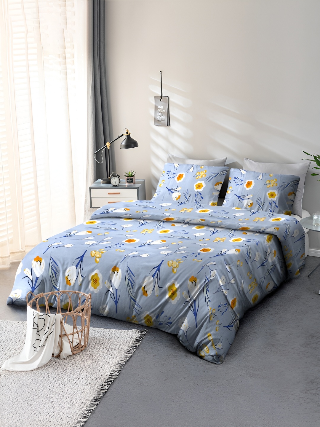 Cortina Blue & White Printed Ethnic Motifs 110 TC Queen Bedsheet with 2 Pillow Covers
Cortina Blue & White Printed Ethnic Motifs 110 TC Queen Bedsheet with 2 Pillow Covers