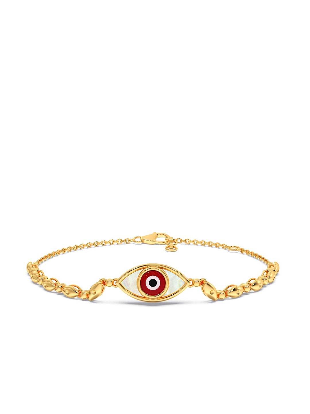 CANDERE A KALYAN JEWELLERS COMPANY 14KT (585) BIS Hallmark Gold Evil-Eye Bracelet-4.25 gm, Yellow
CANDERE A KALYAN JEWELLERS COMPANY 14KT (585) BIS Hallmark Gold Evil-Eye Bracelet-4.25 gm, Yellow