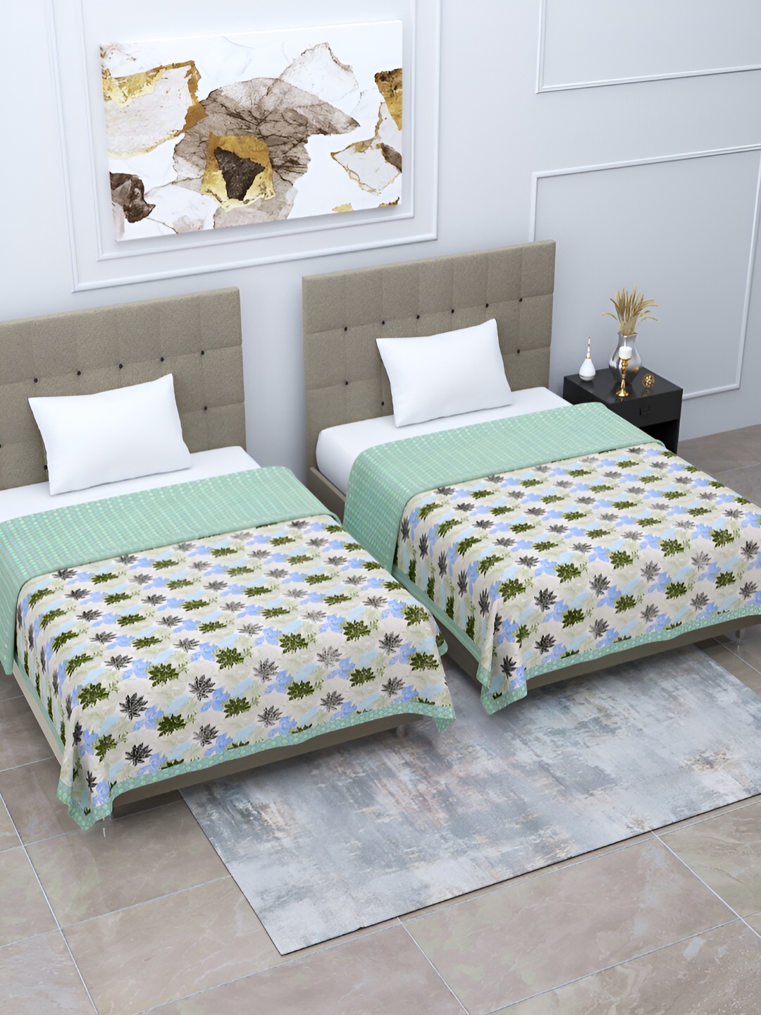 Home Fresh Rosemary Green & Blue 2 Pieces Floral AC Room 210 GSM Cotton Single Bed Dohar
Home Fresh Rosemary Green & Blue 2 Pieces Floral AC Room 210 GSM Cotton Single Bed Dohar