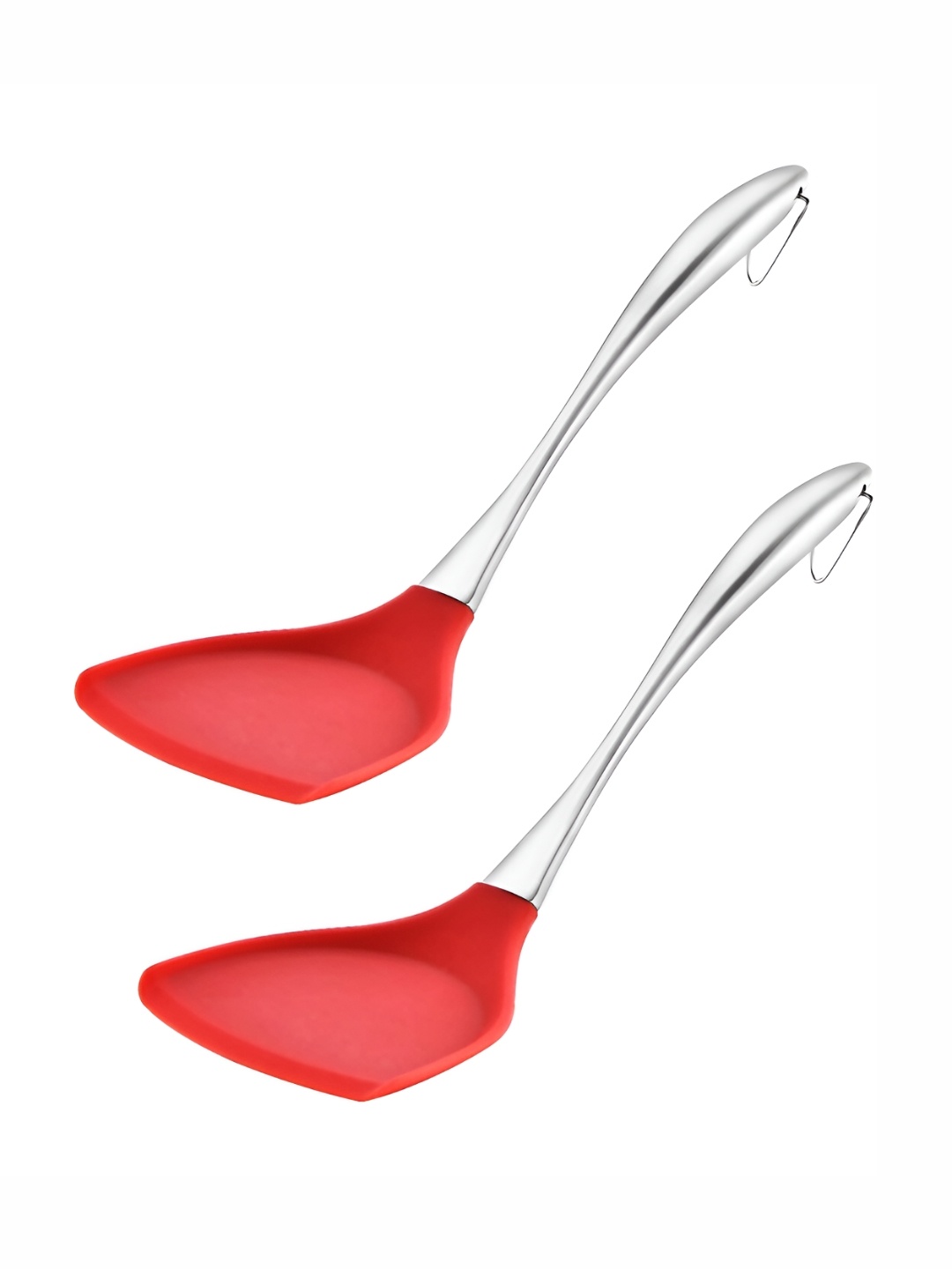 P-Plus International Red 2 Pieces Silicone Cooking Spatula With Stainless Steel Handle
P-Plus International Red 2 Pieces Silicone Cooking Spatula With Stainless Steel Handle