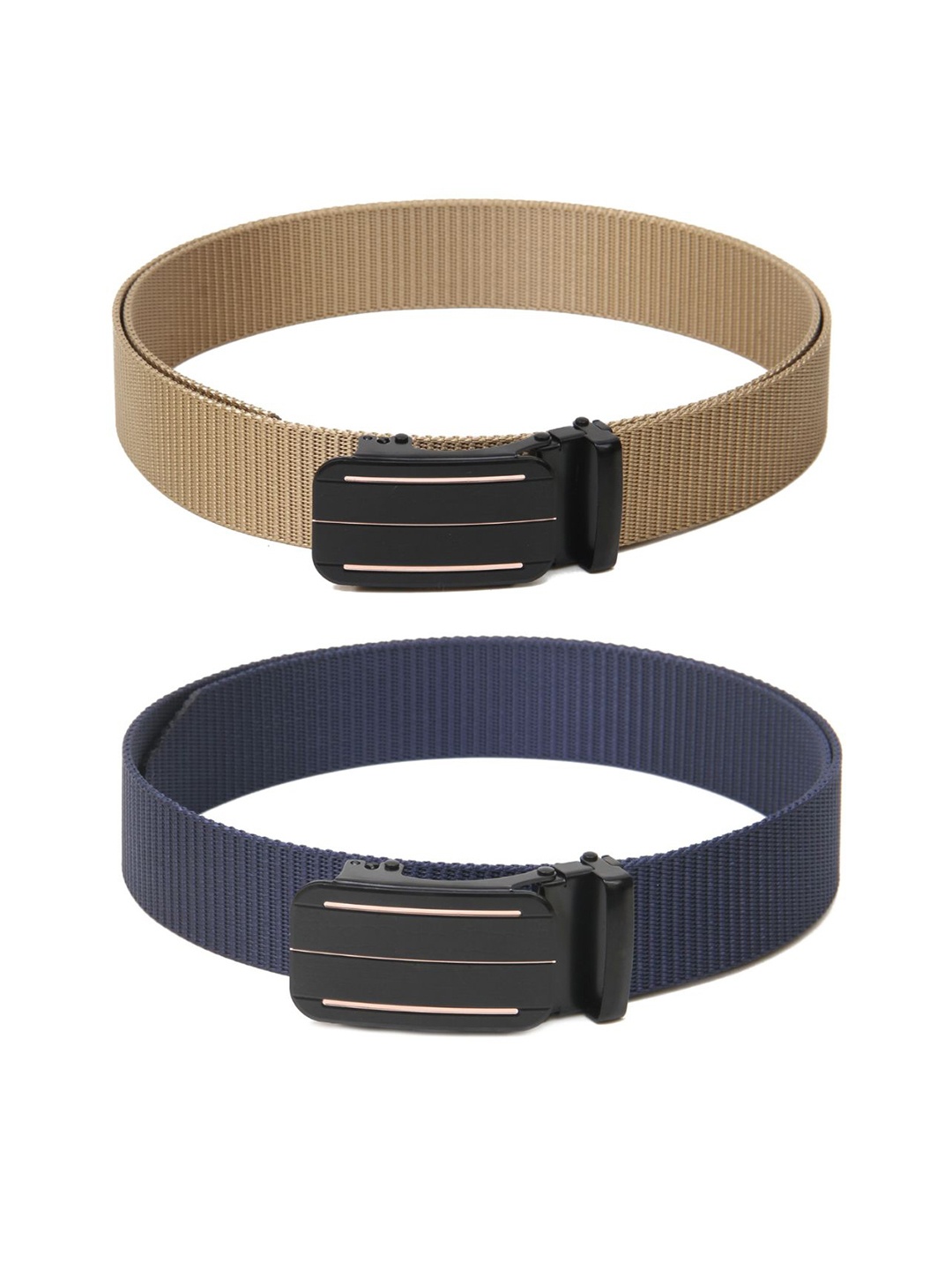 Calvadoss Girls Set of 2 Textured Belt, Beige