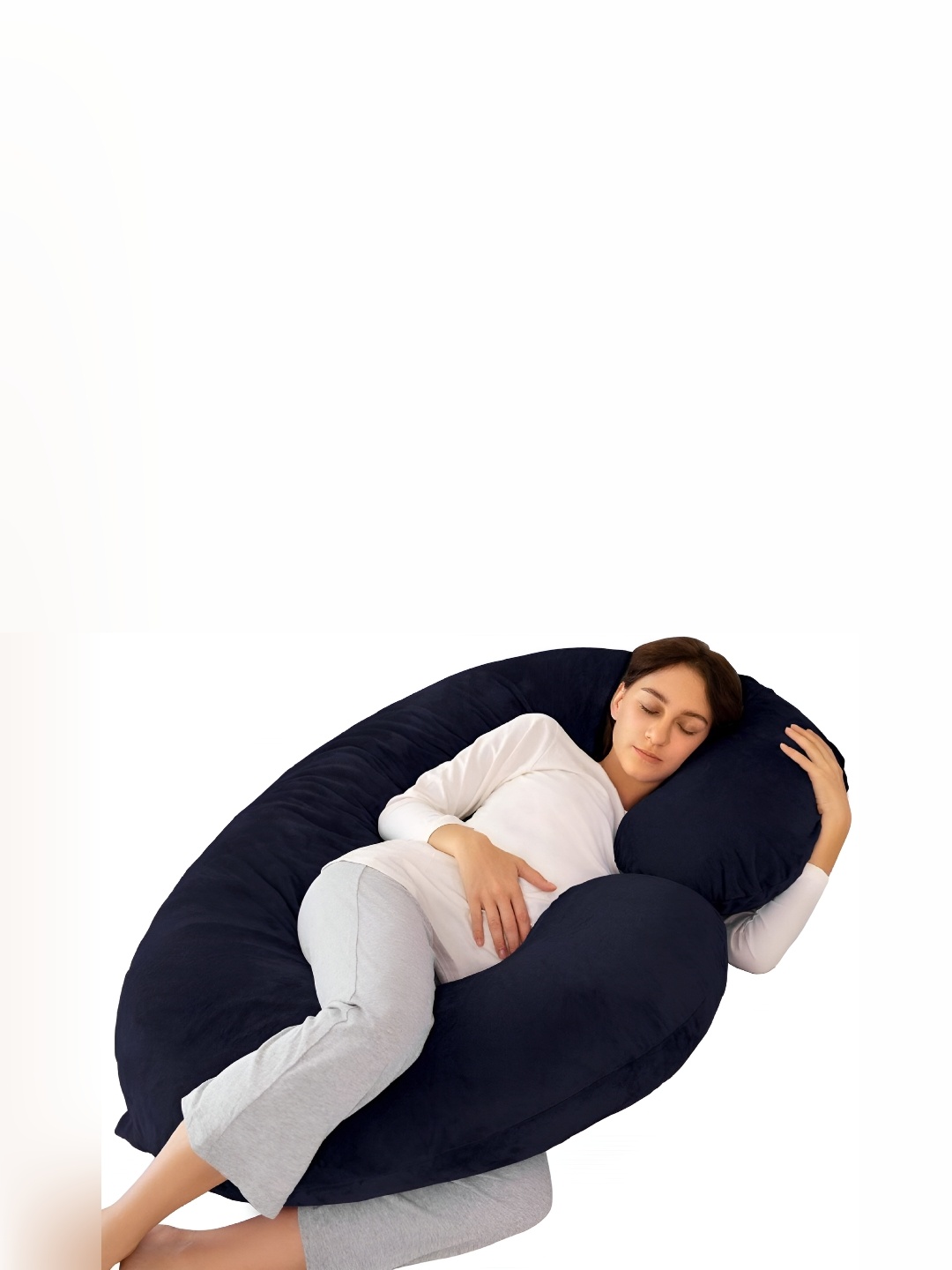 Pum Pum Black Fibre Filled Faux Velvet Ultra Soft Sleep C Shaped Maternity Pillow
Pum Pum Black Fibre Filled Faux Velvet Ultra Soft Sleep C Shaped Maternity Pillow