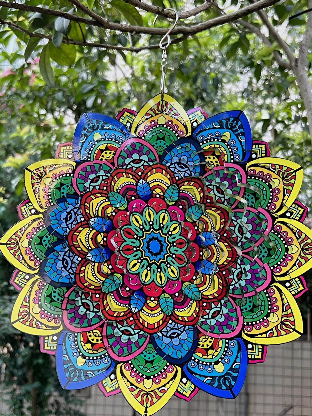 THE ARTMENT Red & Blue Celestial Harmony Wind Spinner Stainless Steel Wall Hanging, Yellow
THE ARTMENT Red & Blue Celestial Harmony Wind Spinner Stainless Steel Wall Hanging, Yellow