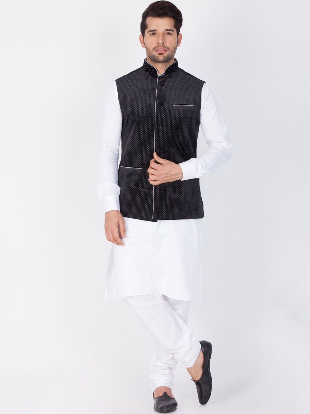 VASTRAMAY Mandarin Collar Regular Pure Cotton Straight Kurta with Churidar, White
VASTRAMAY Mandarin Collar Regular Pure Cotton Straight Kurta with Churidar, White