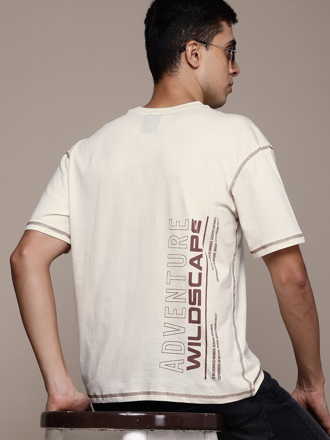 The Roadster Lifestyle Co. Typography Drop-Shoulder Sleeves Pure Cotton T-shirt, Cream
The Roadster Lifestyle Co. Typography Drop-Shoulder Sleeves Pure Cotton T-shirt, Cream