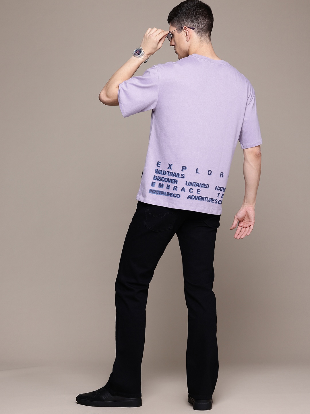 The Roadster Lifestyle Co. Printed Drop-Shoulder Sleeves Pure Cotton T-shirt, Lavender
The Roadster Lifestyle Co. Printed Drop-Shoulder Sleeves Pure Cotton T-shirt, Lavender