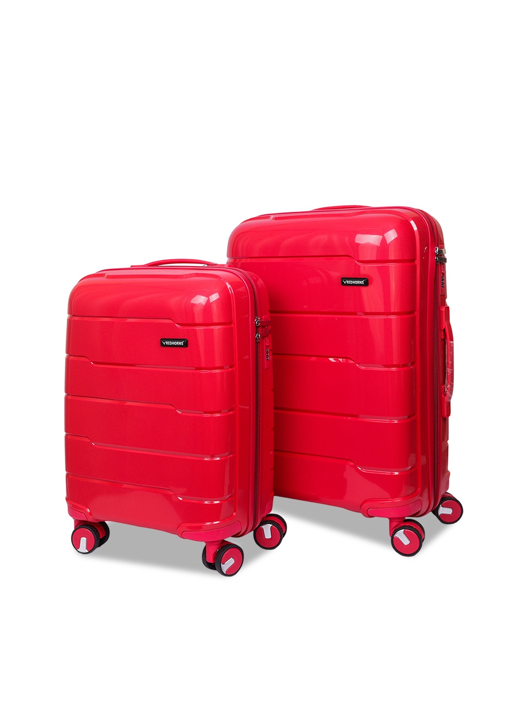REDHORNS Set Of 2 Anti-Scratch Trolley Suitcase With 8 Spinner Wheels & TSA Lock, Red
REDHORNS Set Of 2 Anti-Scratch Trolley Suitcase With 8 Spinner Wheels & TSA Lock, Red
