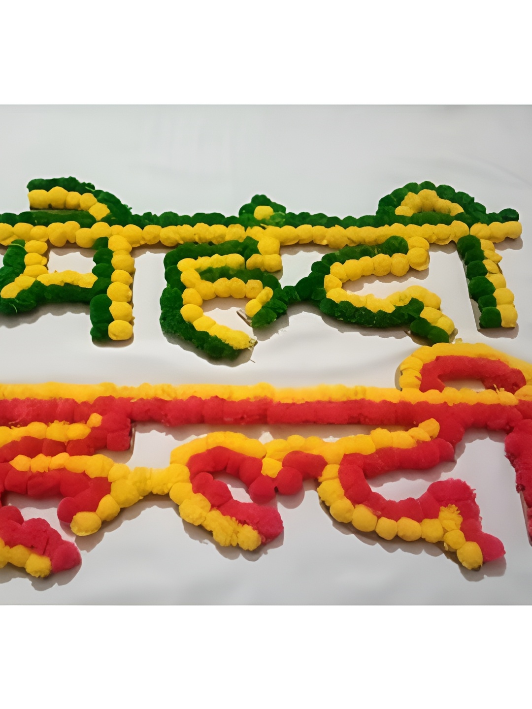 DN Creation Yellow & Green 2 Pieces Haldi & Mehndi Decoration Props