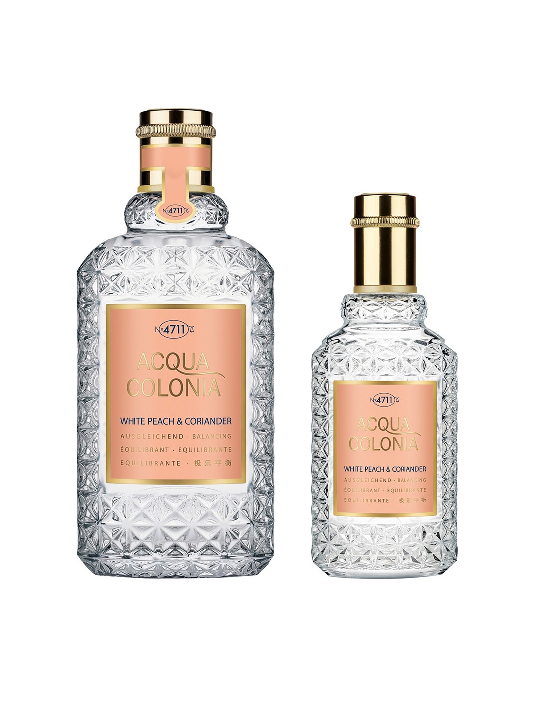 4711 Acqua Colonia Set Of 2 White Peach & Coriander EDC - 170ml & 50ml, Transparent
4711 Acqua Colonia Set Of 2 White Peach & Coriander EDC - 170ml & 50ml, Transparent