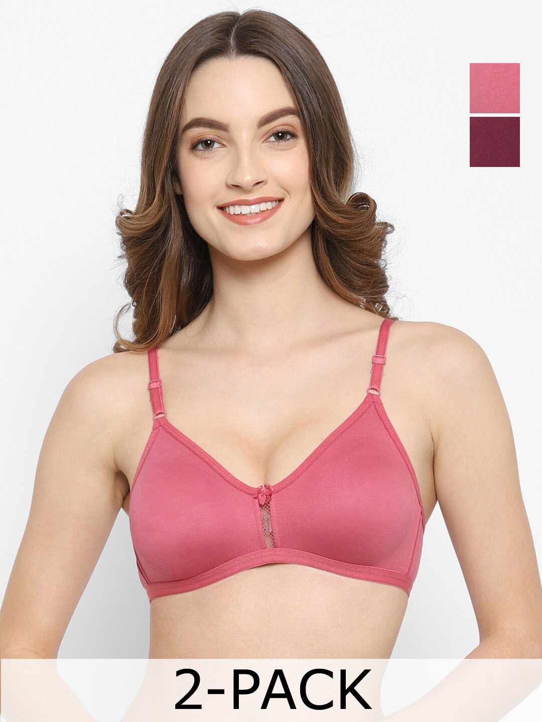 Floret Pack Of 2 High Support Non Padded Medium Coverage T-Shirt Bra All Day Comfort, Rose gold
Floret Pack Of 2 High Support Non Padded Medium Coverage T-Shirt Bra All Day Comfort, Rose gold