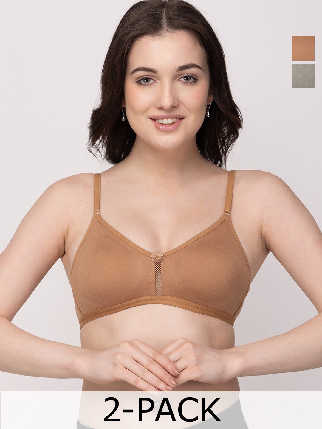 Floret Pack Of 2 High Support Non Padded Medium Coverage T-Shirt Bra All Day Comfort, Nude
Floret Pack Of 2 High Support Non Padded Medium Coverage T-Shirt Bra All Day Comfort, Nude