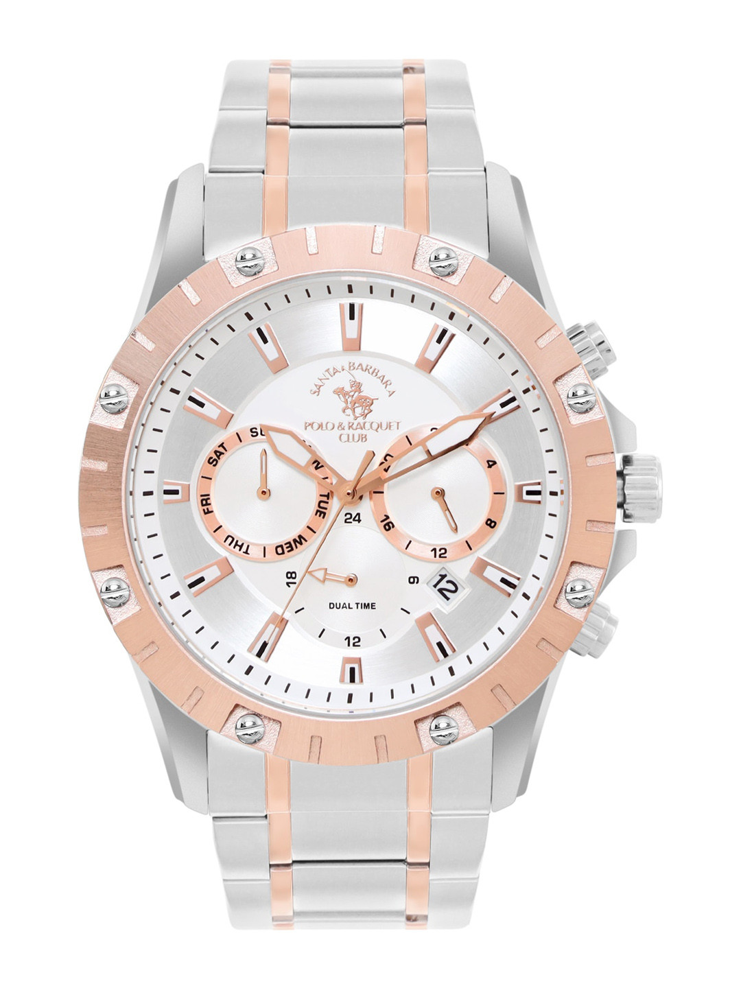 SANTA BARBARA POLO & RACQUET CLUB Men Analogue Chronograph Watch SB.1.10545-5, Silver
SANTA BARBARA POLO & RACQUET CLUB Men Analogue Chronograph Watch SB.1.10545-5, Silver