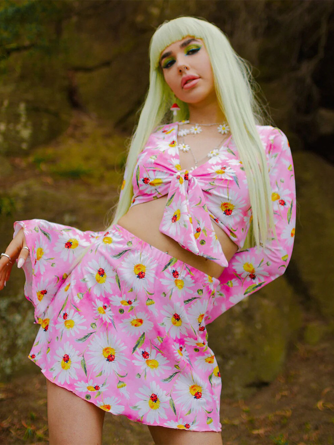 TANDUL Floral Printed V-Neck Top & Skirt, Pink
TANDUL Floral Printed V-Neck Top & Skirt, Pink