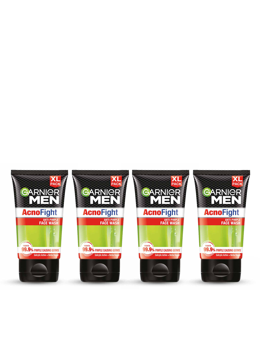 Garnier Men Set of 4 Acno Fight Anti Pimple Face Wash with Salicylic Acid - 150 g Each, Black
Garnier Men Set of 4 Acno Fight Anti Pimple Face Wash with Salicylic Acid - 150 g Each, Black