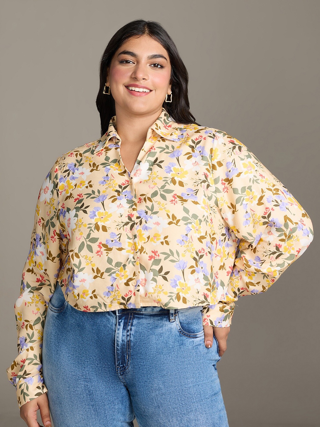 20Dresses Plus Size Yellow Floral Printed Spread Collar Long Sleeves Crop Casual Shirt
20Dresses Plus Size Yellow Floral Printed Spread Collar Long Sleeves Crop Casual Shirt