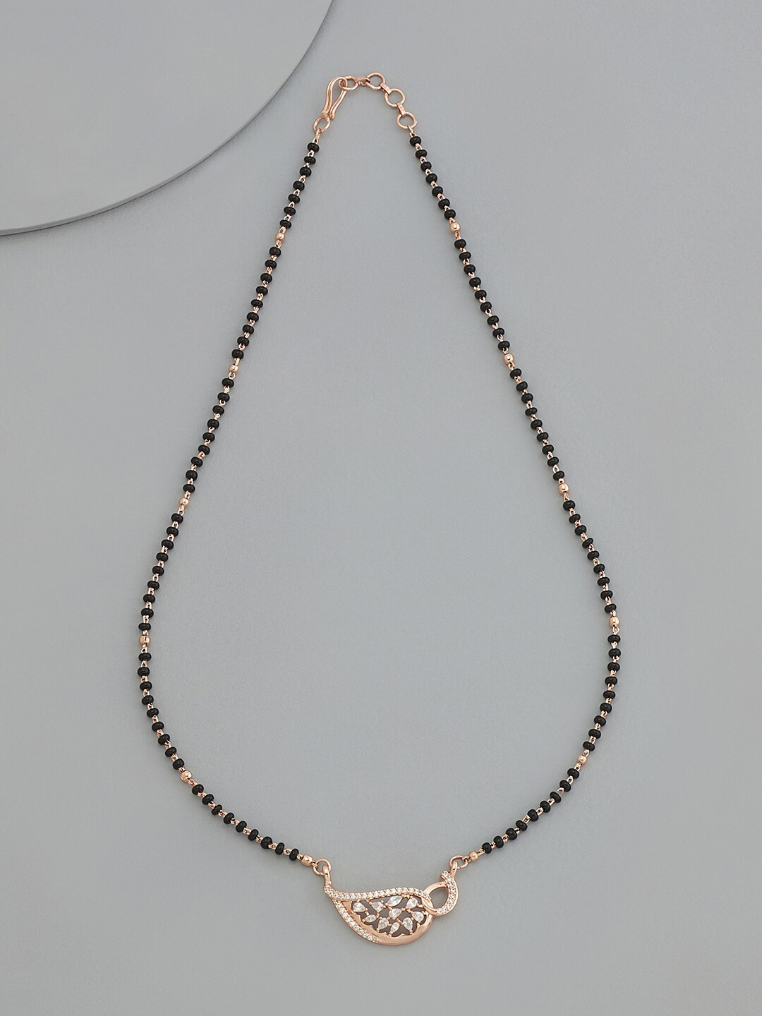 Kushal's Fashion Jewellery Rose Gold Plated Artificial Beads Mangalsutra 
Kushal's Fashion Jewellery Rose Gold Plated Artificial Beads Mangalsutra