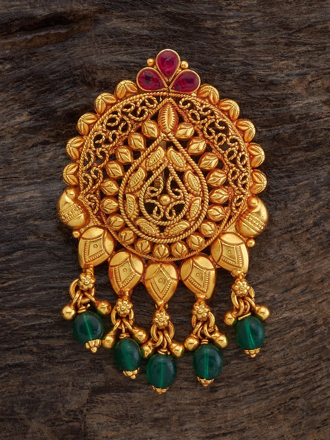 Kushal's Fashion Jewellery 92.5 Pure Silver Gold-Plated Studded & Beaded Temple Pendant
Kushal's Fashion Jewellery 92.5 Pure Silver Gold-Plated Studded & Beaded Temple Pendant