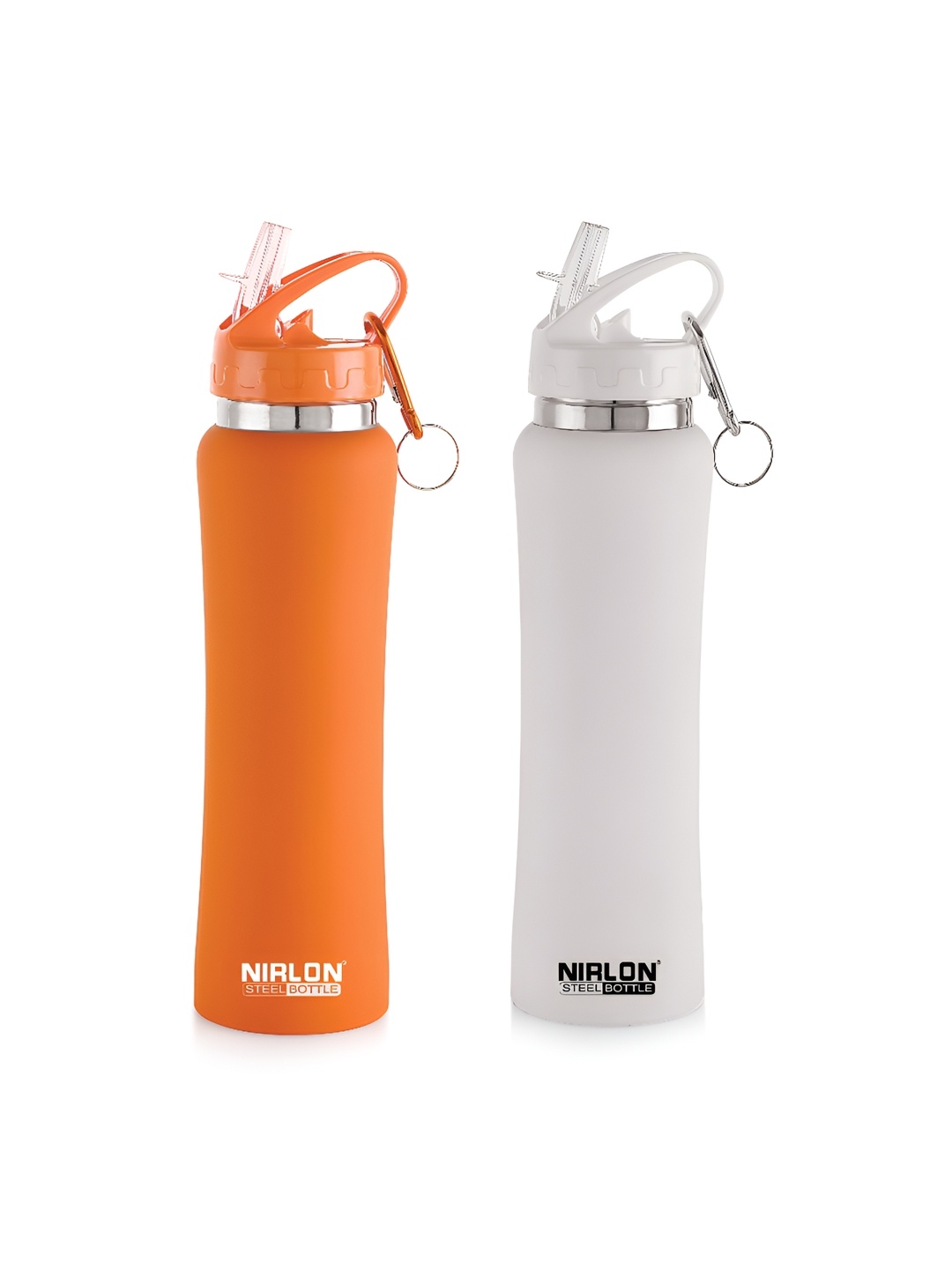 NIRLON Orange & White 2 Pieces Flip Bot Stainless Steel Rubber Finish Water Bottle 750 ml
NIRLON Orange & White 2 Pieces Flip Bot Stainless Steel Rubber Finish Water Bottle 750 ml