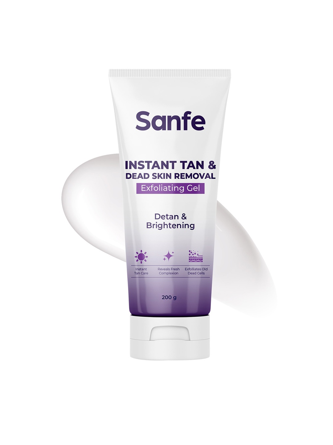 Sanfe Instant Tan & Dead Skin Removal Exfoliating Gel For Smooth & Bright Skin-200g, White
Sanfe Instant Tan & Dead Skin Removal Exfoliating Gel For Smooth & Bright Skin-200g, White