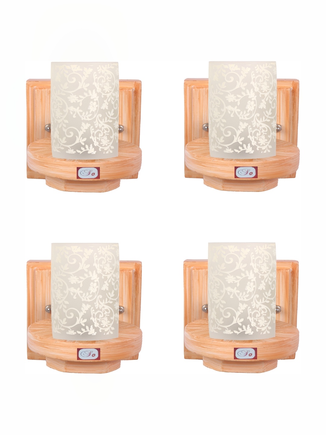 1ST TIME White & Brown 4 Pieces Printed Glass Traditional Cylinder Shaped Wall Lamps
1ST TIME White & Brown 4 Pieces Printed Glass Traditional Cylinder Shaped Wall Lamps