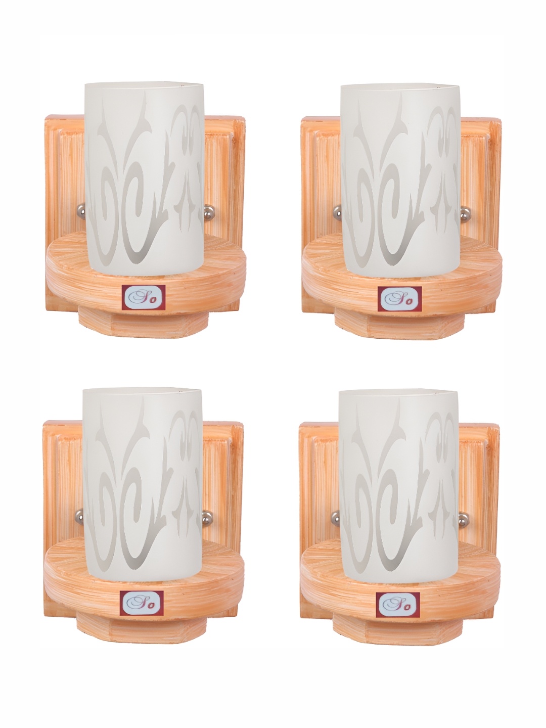 1ST TIME White & Brown 4 Pieces Printed Glass Traditional Cylinder Shaped Wall Lamps
1ST TIME White & Brown 4 Pieces Printed Glass Traditional Cylinder Shaped Wall Lamps