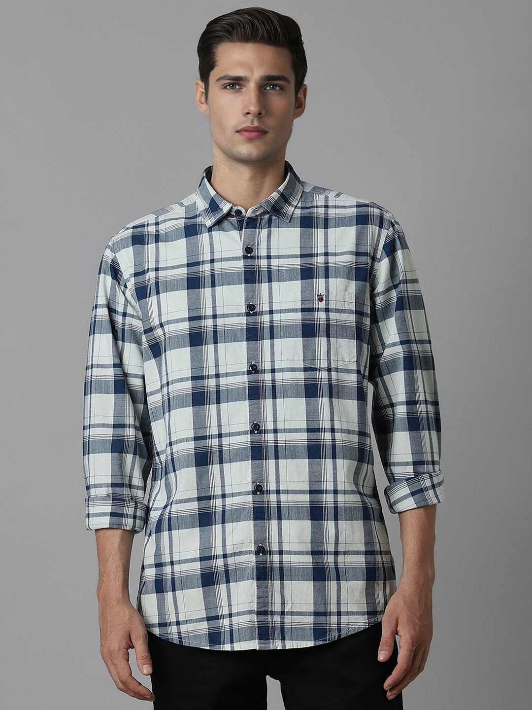 Louis Philippe Jeans Slim Fit Tartan Checked Spread Collar Pure Cotton Casual Shirt, White
Louis Philippe Jeans Slim Fit Tartan Checked Spread Collar Pure Cotton Casual Shirt, White