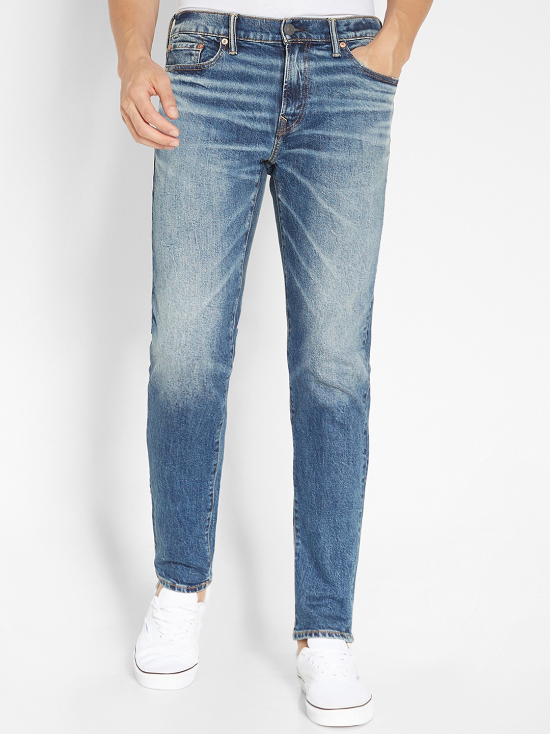 AMERICAN EAGLE OUTFITTERS Men EasyFlex Athletic Skinny Fit Heavy Fade Stretchable Jeans, Blue
AMERICAN EAGLE OUTFITTERS Men EasyFlex Athletic Skinny Fit Heavy Fade Stretchable Jeans, Blue