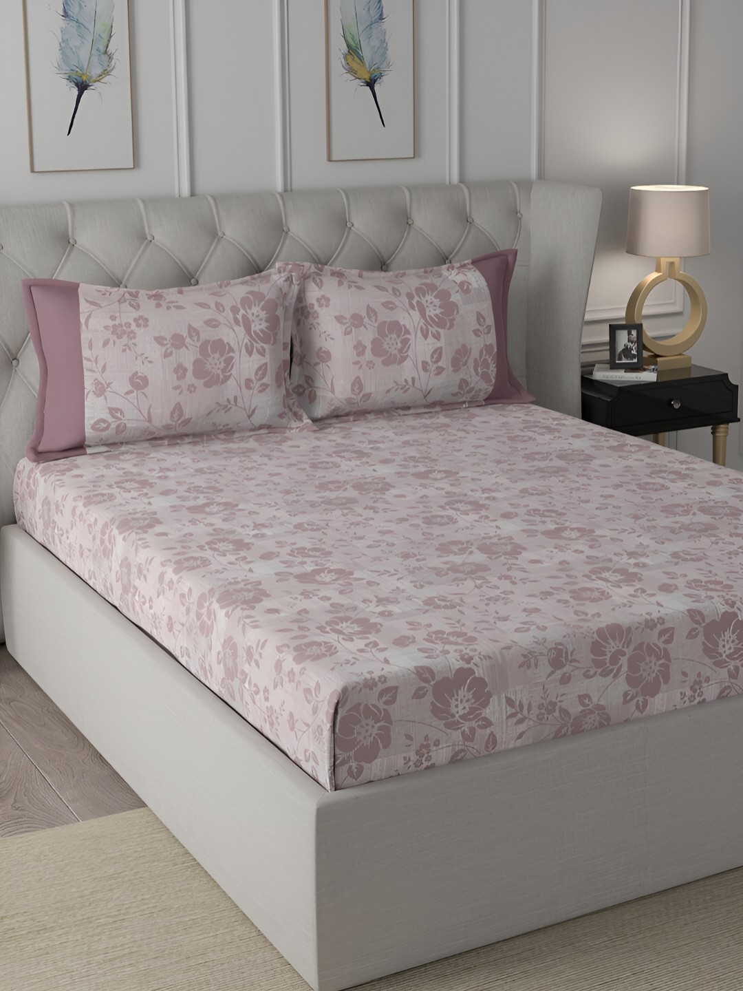 MASPAR backyard patio Peach Colored Floral 200TC Cotton Single Bedsheet With Pillow Cover
MASPAR backyard patio Peach Colored Floral 200TC Cotton Single Bedsheet With Pillow Cover