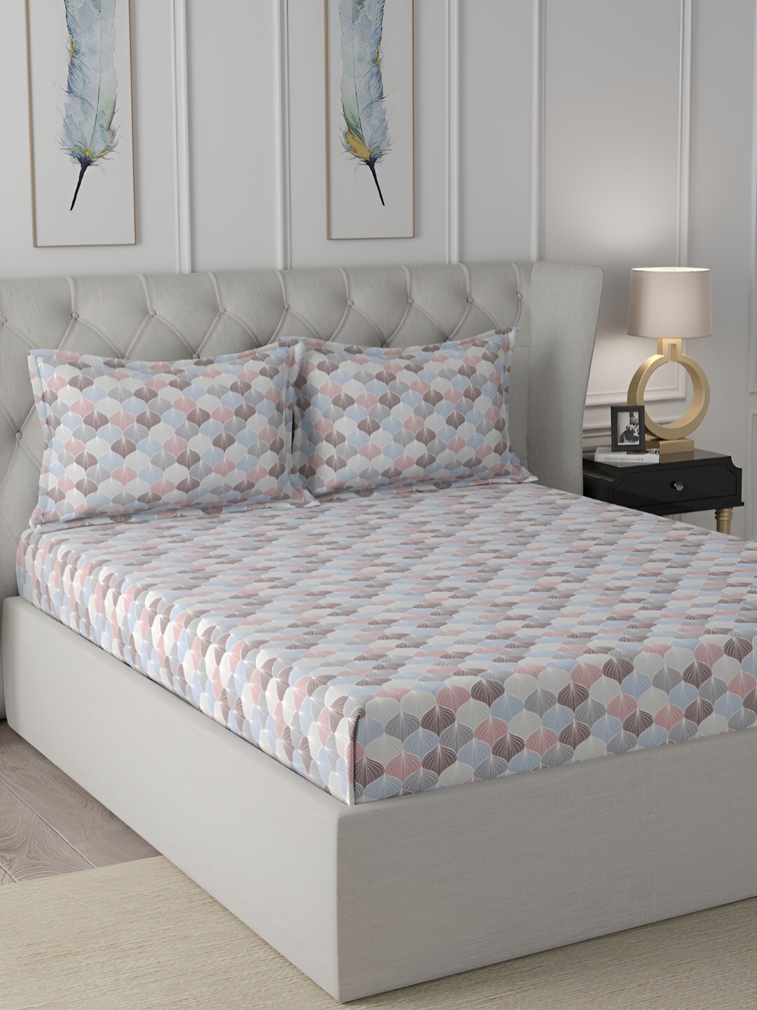 MASPAR Florescence Blue & Pink Printed 144 TC Cotton Double Queen Bedsheet & 2 Pillow Cove
MASPAR Florescence Blue & Pink Printed 144 TC Cotton Double Queen Bedsheet & 2 Pillow Cove