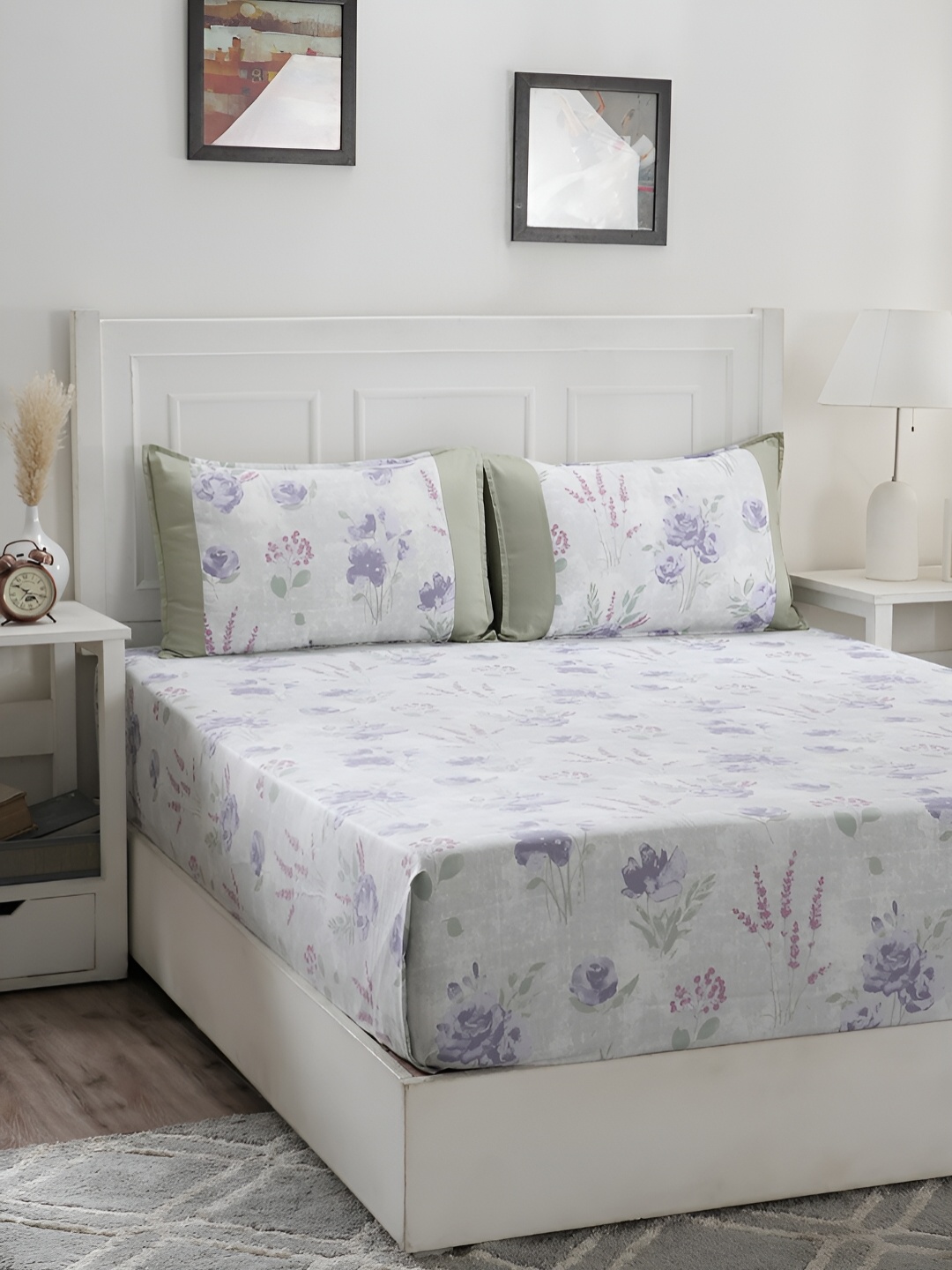 MASPAR Optimist Bloom White Printed 200 TC Cotton Double King Bedsheet & 2 Pillow Covers
MASPAR Optimist Bloom White Printed 200 TC Cotton Double King Bedsheet & 2 Pillow Covers