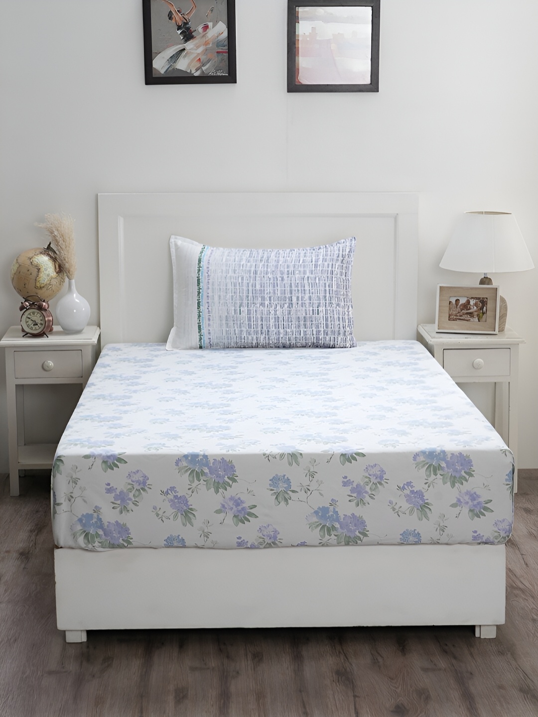 MASPAR Optimist Bloom White & Blue Printed 300 TC Cotton Single Bedsheet & 1 Pillow Cover
MASPAR Optimist Bloom White & Blue Printed 300 TC Cotton Single Bedsheet & 1 Pillow Cover