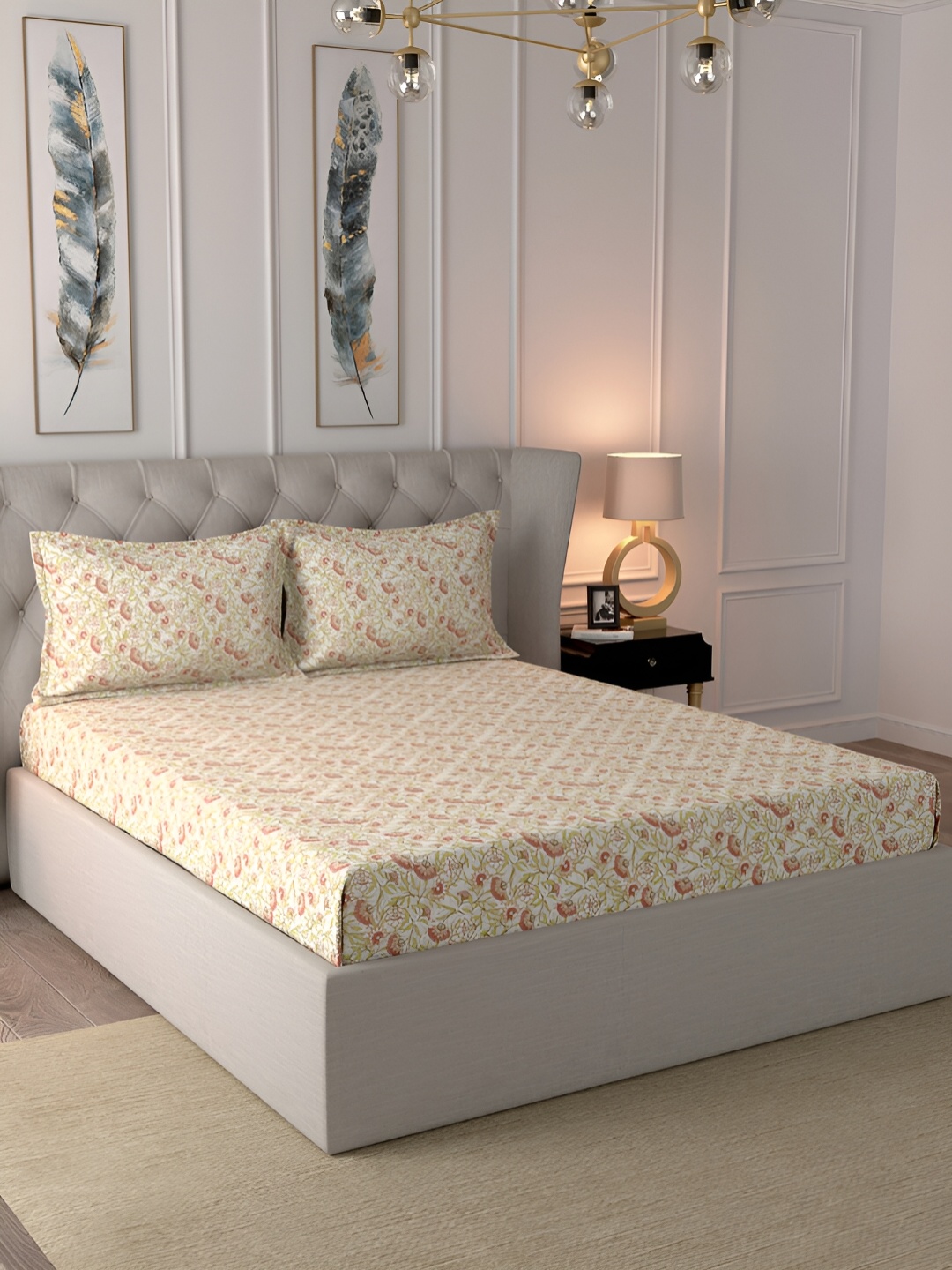 MASPAR Royal Botanic Pink Floral-Printed 144TC Cotton King Bedsheet & Pillow Cover
MASPAR Royal Botanic Pink Floral-Printed 144TC Cotton King Bedsheet & Pillow Cover