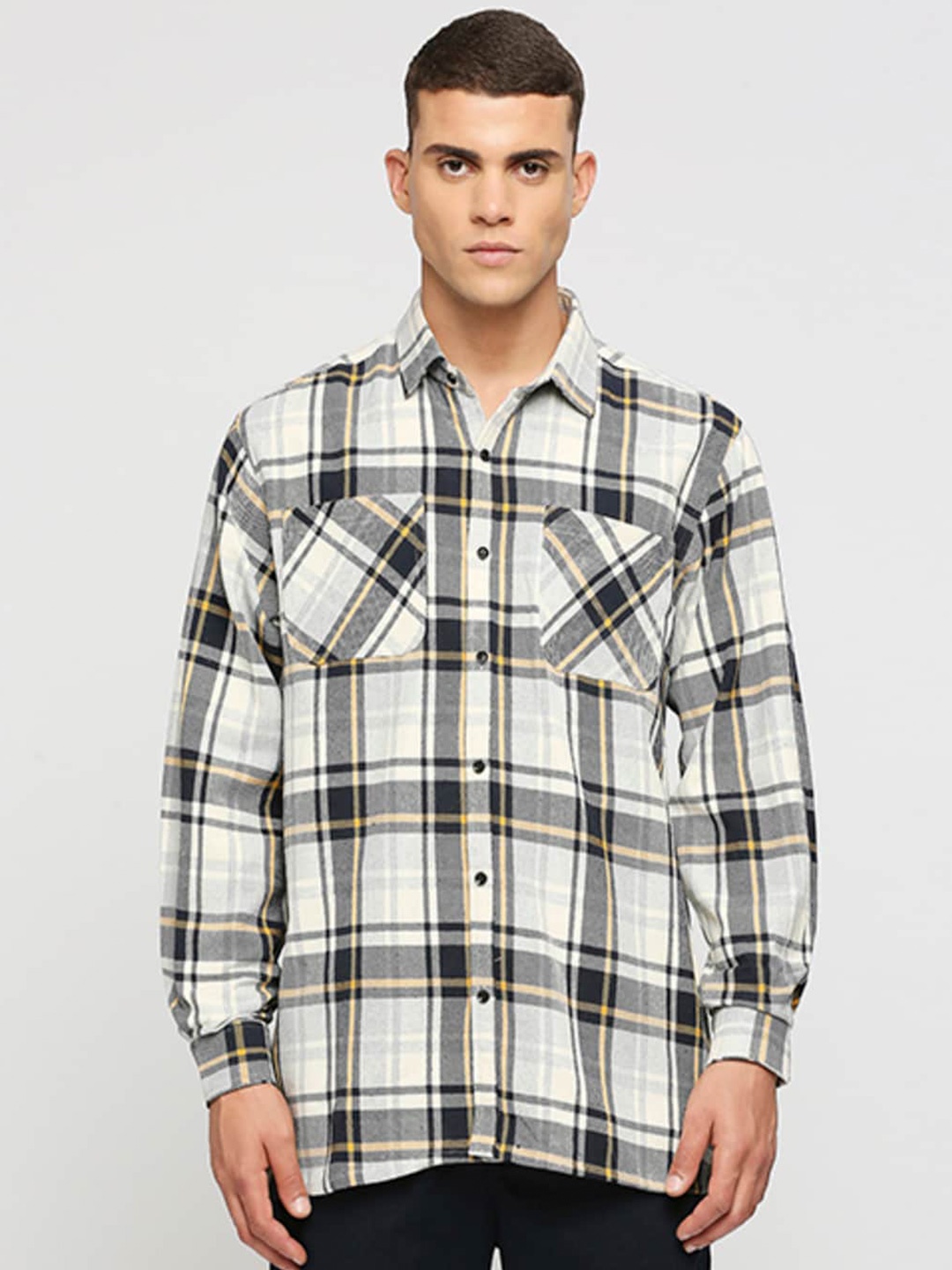 HEMSTERS Relaxed Fit Comfort Tartan Checks Spread Collar Cotton Casual Shirt, Yellow
HEMSTERS Relaxed Fit Comfort Tartan Checks Spread Collar Cotton Casual Shirt, Yellow
