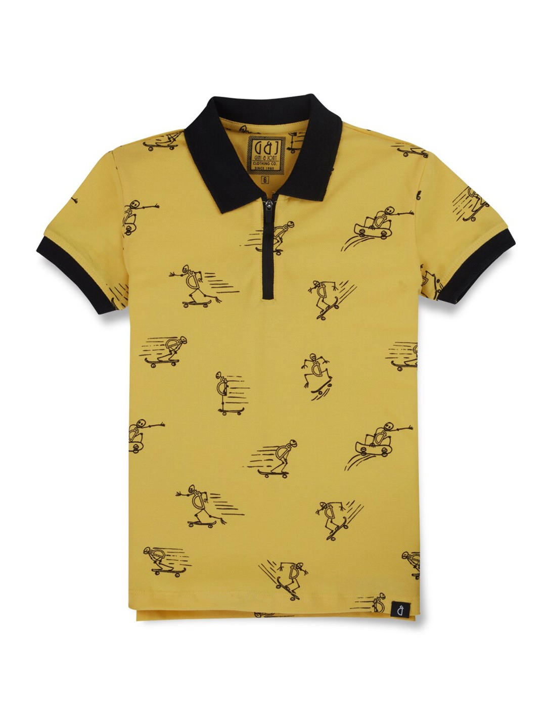 Gini and Jony Boys Graphic Printed Polo Collar Short Sleeves Cotton T-shirt, Yellow
Gini and Jony Boys Graphic Printed Polo Collar Short Sleeves Cotton T-shirt, Yellow