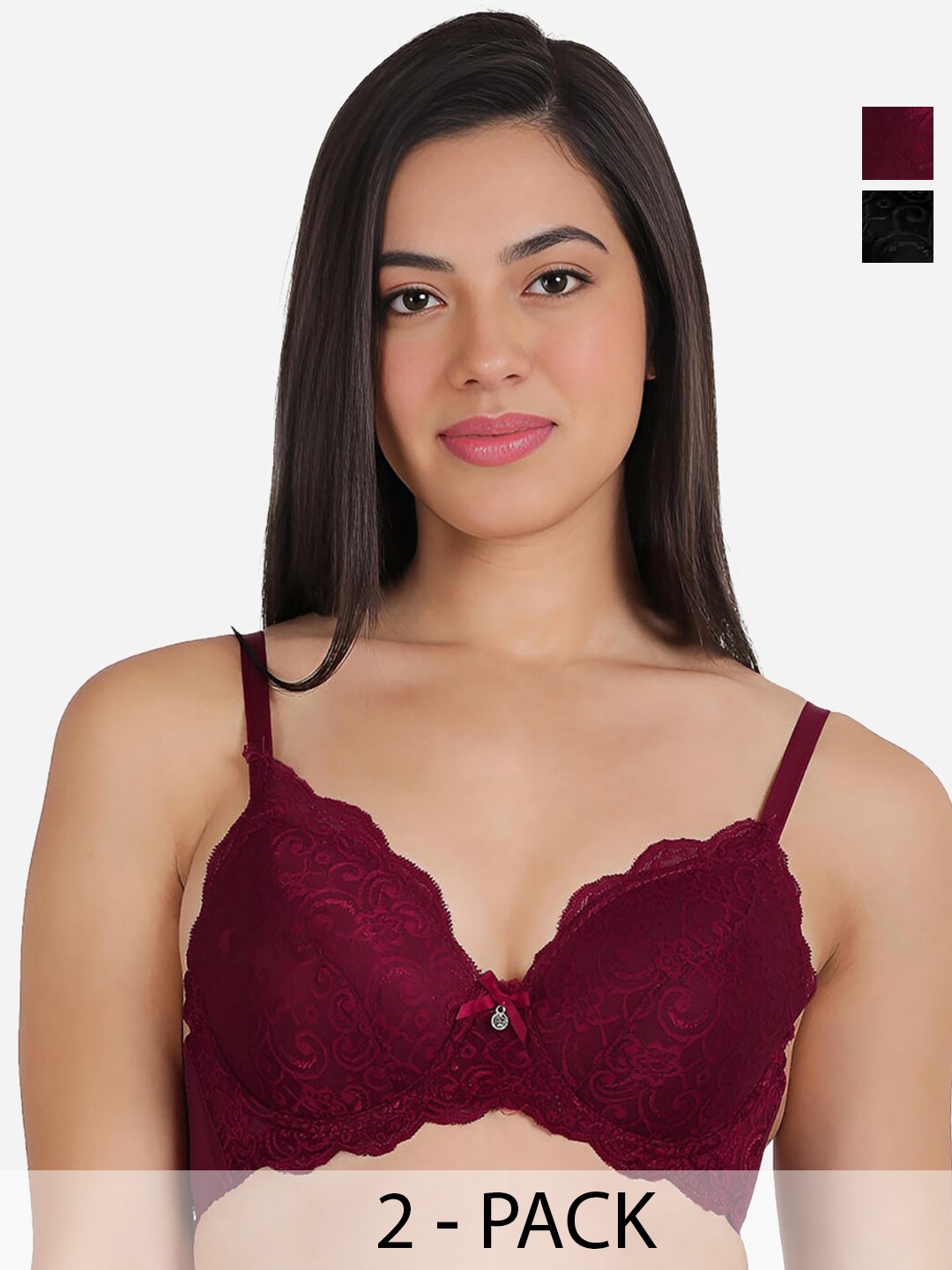Susie Pack Of 2 Full Coverage Underwired Lightly Padded Everyday Bras- All Day Comfort, Black
Susie Pack Of 2 Full Coverage Underwired Lightly Padded Everyday Bras- All Day Comfort, Black