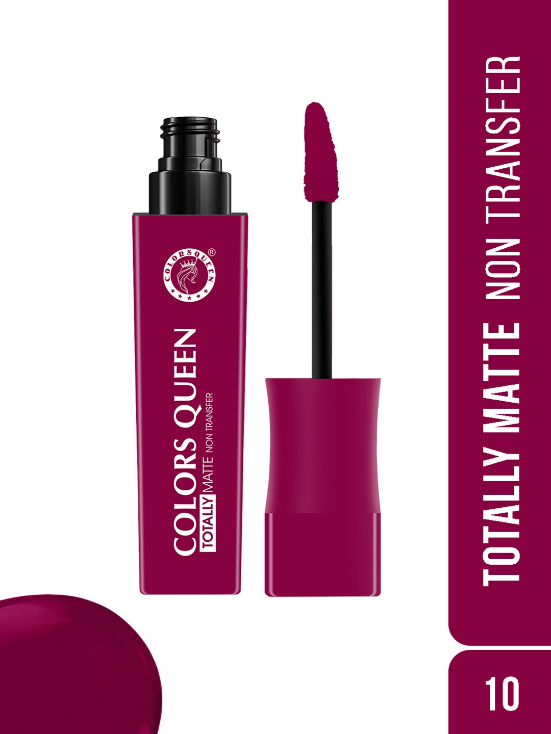 Colors Queen Totally Matte Non Transfer Liquid Lipstick-7.5g - Fall In Love 10, Purple
Colors Queen Totally Matte Non Transfer Liquid Lipstick-7.5g - Fall In Love 10, Purple